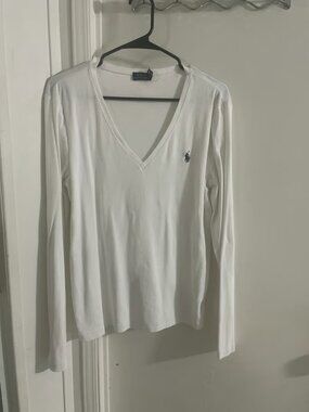 Polo Ralph Lauren white long sleeve shirt